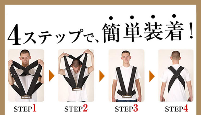 4ステップで装着可能